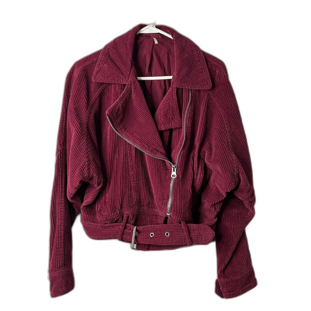 Free People Womens Moto Jacket Slouchy Dolman Corduroy XS